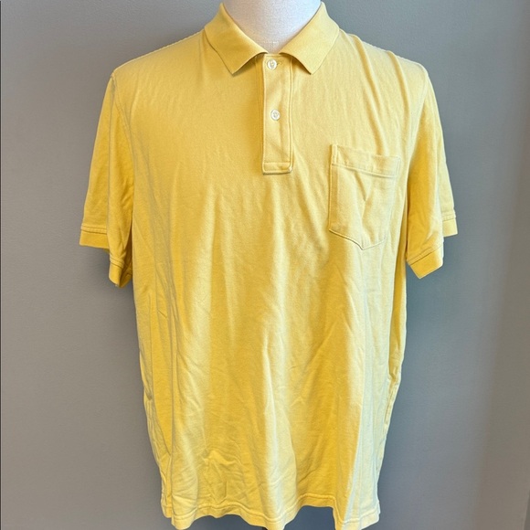 Lands’ End Polo Shirt – XL – 100% Cotton – Yellow - Picture 1 of 8